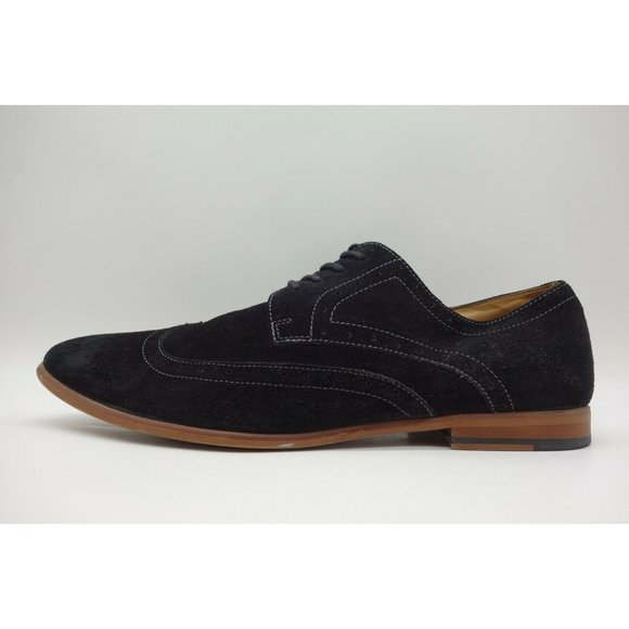 Aldo Black Leather Dress Casual Wingtip Oxfords Shoes Men\'s 43.5 / 10.5 main image 4